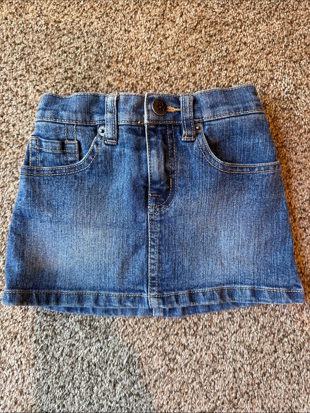 Children’s Place | Blue Denim Skirt w/ Attached Shorts & Front Pockets